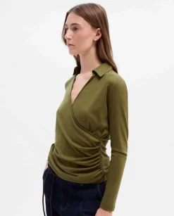 Camisetas Y Tops|SIMORRA Camiseta cruzada Verde
