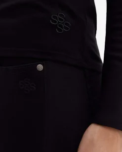Camisetas Y Tops|SIMORRA Camiseta entallada manga larga Negro