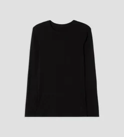 Camisetas Y Tops|SIMORRA Camiseta entallada manga larga Negro