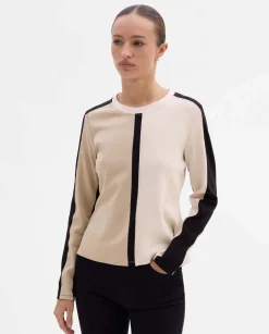 Camisetas Y Tops|SIMORRA Camiseta tricolor Beige-negro