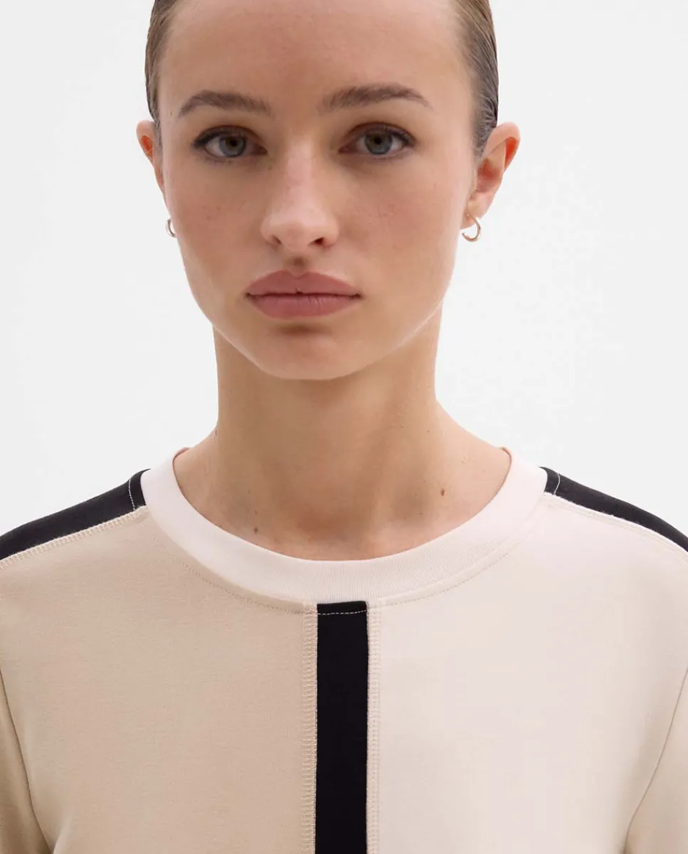 Camisetas Y Tops|SIMORRA Camiseta tricolor Beige-negro