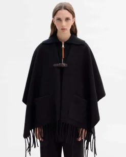 Prendas De Abrigo|SIMORRA Capa flecos Negro