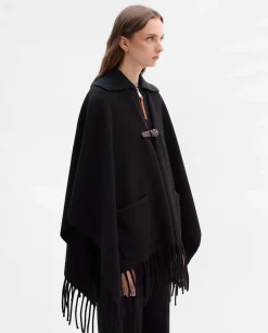 Prendas De Abrigo|SIMORRA Capa flecos Negro