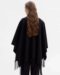 Prendas De Abrigo|SIMORRA Capa flecos Negro