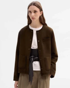Prendas De Abrigo|Chaquetas|SIMORRA Cazadora ante escote redondo Verde