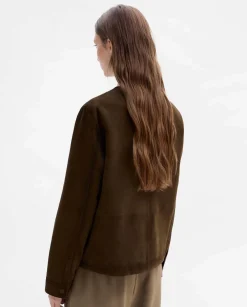Prendas De Abrigo|Chaquetas|SIMORRA Cazadora ante escote redondo Verde