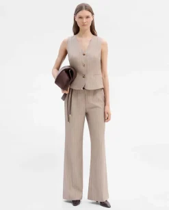 Prendas De Abrigo|Camisetas Y Tops|SIMORRA Chaleco corto rayas Beige