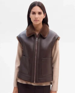 Prendas De Abrigo|Chaquetas|SIMORRA Chaleco corto reversible Marrón