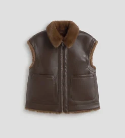 Prendas De Abrigo|Chaquetas|SIMORRA Chaleco corto reversible Marrón