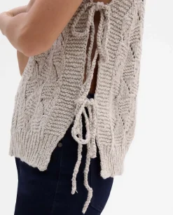 Prendas De Punto|Camisetas Y Tops|SIMORRA Chaleco punto cuello alto Gris
