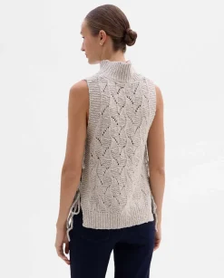 Prendas De Punto|Camisetas Y Tops|SIMORRA Chaleco punto cuello alto Gris