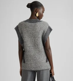 Prendas De Punto|Camisetas Y Tops|SIMORRA Chaleco punto fantasía Gris