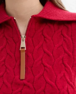 Prendas De Punto|Camisetas Y Tops|SIMORRA Chaleco punto trenzas Rojo
