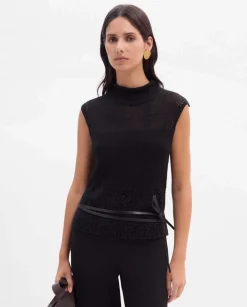 Prendas De Punto|Camisetas Y Tops|SIMORRA Chaleco tricot combinado Negro