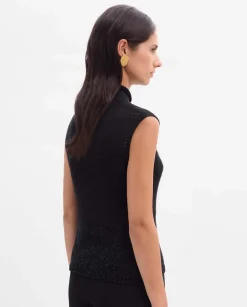 Prendas De Punto|Camisetas Y Tops|SIMORRA Chaleco tricot combinado Negro