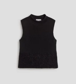 Prendas De Punto|Camisetas Y Tops|SIMORRA Chaleco tricot combinado Negro