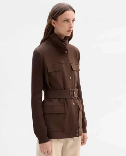 Prendas De Abrigo|Chaquetas|SIMORRA Chaqueta bimateria cinturón Marrón