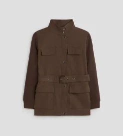 Prendas De Abrigo|Chaquetas|SIMORRA Chaqueta bimateria cinturón Marrón