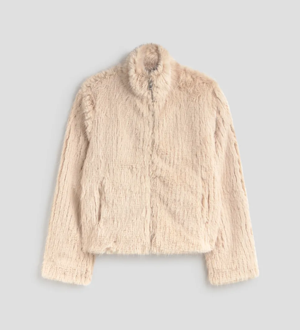Prendas De Abrigo|Chaquetas|SIMORRA Chaqueta corta de pelo Beige