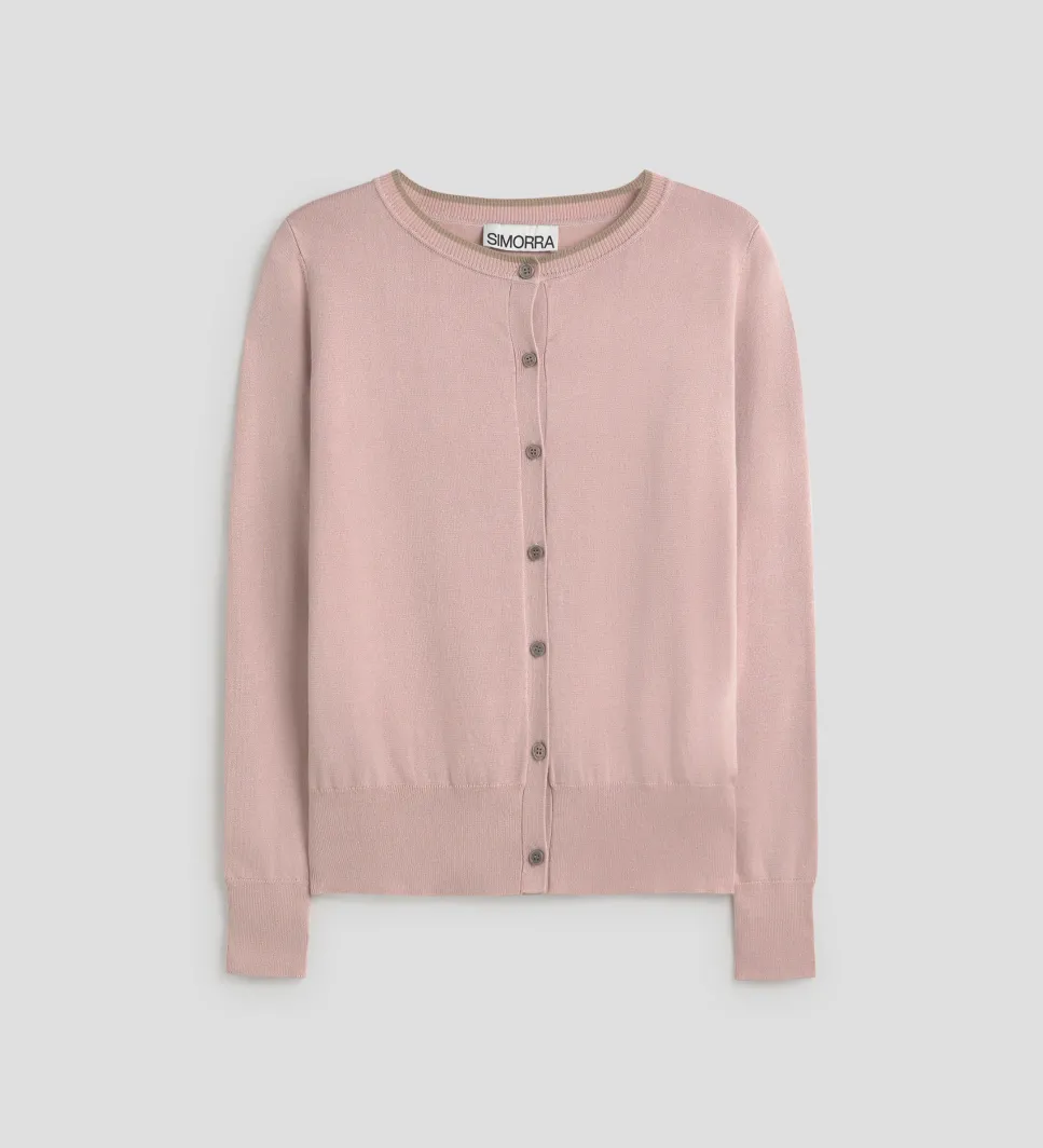 Prendas De Punto|Jerséis Y Cárdigans|SIMORRA Chaqueta de punto bicolor Rosa