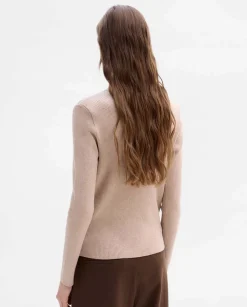 Jerséis Y Cárdigans|SIMORRA Chaqueta de punto bimateria Beige