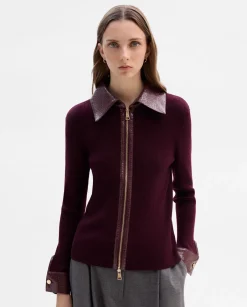 Prendas De Punto|Jerséis Y Cárdigans|SIMORRA Chaqueta de punto combinado Rojo