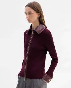 Prendas De Punto|Jerséis Y Cárdigans|SIMORRA Chaqueta de punto combinado Rojo