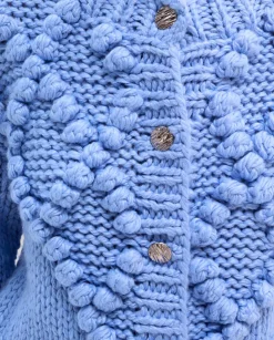 Jerséis Y Cárdigans|SIMORRA Chaqueta punto bordado 3D Azul