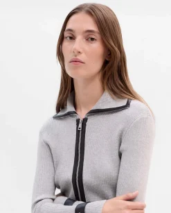 Prendas De Punto|Jerséis Y Cárdigans|SIMORRA Chaqueta punto efecto piel Gris