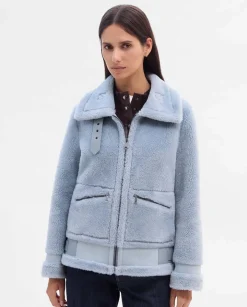 Prendas De Abrigo|Chaquetas|SIMORRA Chaquetón efecto borreguillo Azul