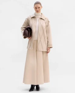 Prendas De Abrigo|SIMORRA Chaquetón lana bimateria Beige