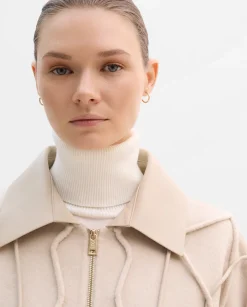 Prendas De Abrigo|SIMORRA Chaquetón lana bimateria Beige
