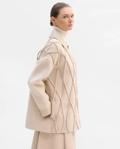 Prendas De Abrigo|SIMORRA Chaquetón lana bimateria Beige