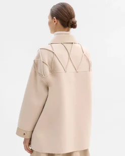 Prendas De Abrigo|SIMORRA Chaquetón lana bimateria Beige