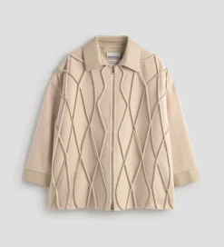 Prendas De Abrigo|SIMORRA Chaquetón lana bimateria Beige
