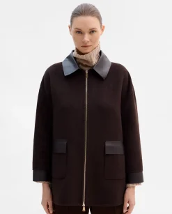 Prendas De Abrigo|Chaquetas|SIMORRA Chaquetón lana bimateria Marrón