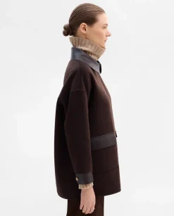 Prendas De Abrigo|Chaquetas|SIMORRA Chaquetón lana bimateria Marrón