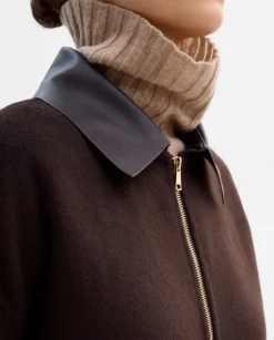 Prendas De Abrigo|Chaquetas|SIMORRA Chaquetón lana bimateria Marrón