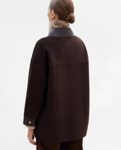 Prendas De Abrigo|Chaquetas|SIMORRA Chaquetón lana bimateria Marrón
