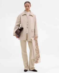 Prendas De Abrigo|Chaquetas|SIMORRA Chaquetón lana bimateria Beige