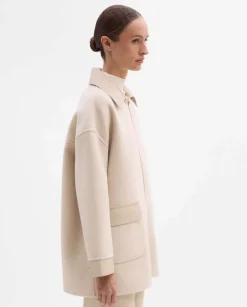 Prendas De Abrigo|Chaquetas|SIMORRA Chaquetón lana bimateria Beige