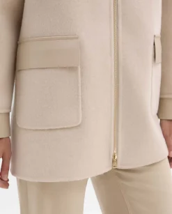 Prendas De Abrigo|Chaquetas|SIMORRA Chaquetón lana bimateria Beige