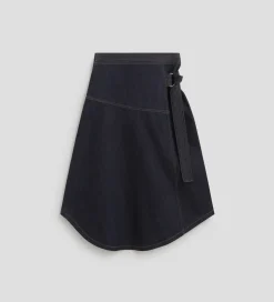 Pantalones Y Faldas|SIMORRA Falda denim pespuntes Azul