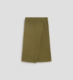 Pantalones Y Faldas|SIMORRA Falda midi antelina cruzada Verde