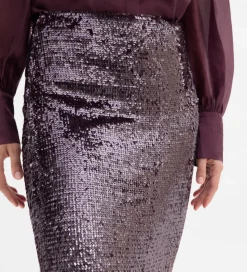 Fiesta|Pantalones Y Faldas|SIMORRA Falda midi lentejuelas Rojo