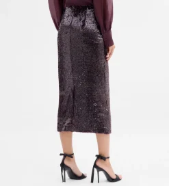 Fiesta|Pantalones Y Faldas|SIMORRA Falda midi lentejuelas Rojo