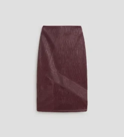 Pantalones Y Faldas|SIMORRA Falda midi textura Rojo