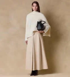 Pantalones Y Faldas|SIMORRA Falda napa vuelo Beige