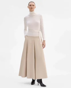 Pantalones Y Faldas|SIMORRA Falda napa vuelo Beige