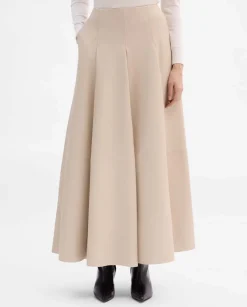 Pantalones Y Faldas|SIMORRA Falda napa vuelo Beige